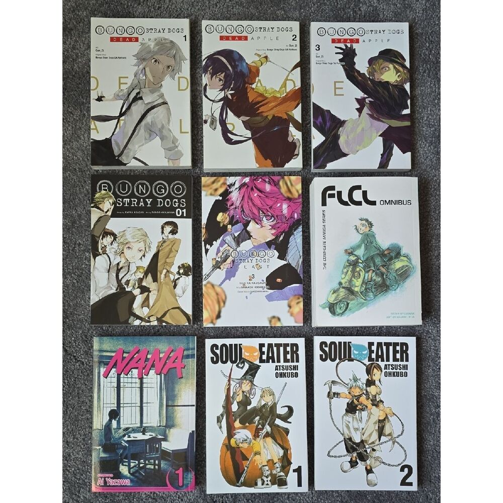 Anime Manga Bundle Lot | Bungo Stray Dogs, Soul Eater, Nana, FLCL & More | Set